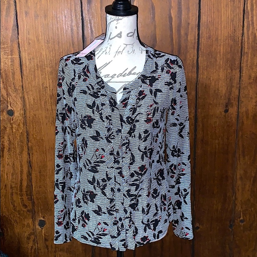 NWT • Candie’s | Floral Ruffle Blouse